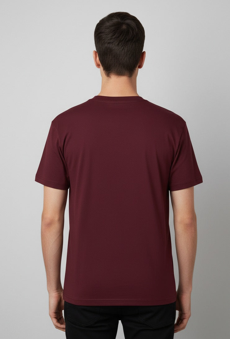REGULAR FIT PLAIN T-SHIRT WITH LOGO