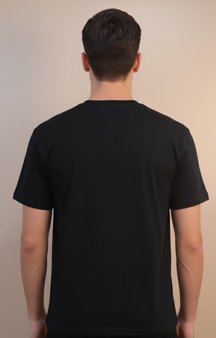 REGULAR FIT PLAIN T-SHIRT WITH LOGO