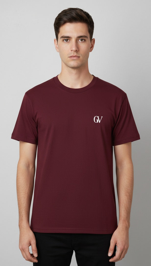 REGULAR FIT PLAIN T-SHIRT WITH LOGO