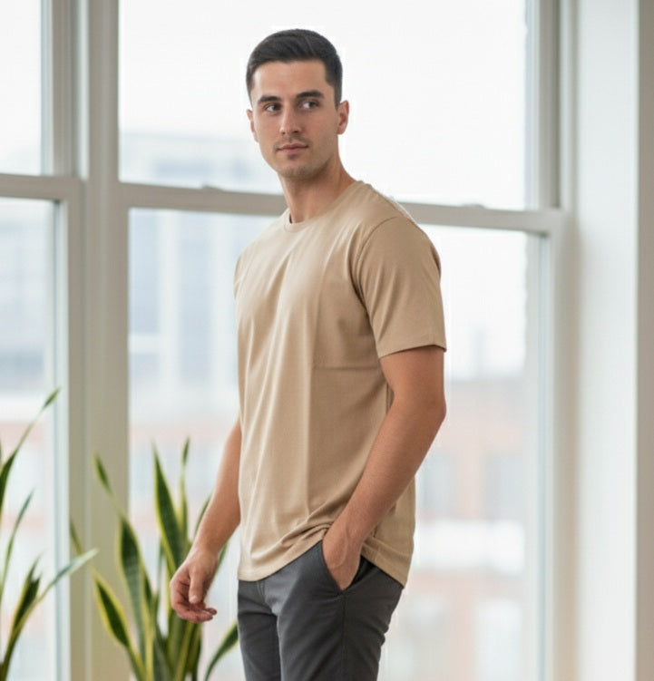 REGULAR FIT PLAIN T-SHIRT