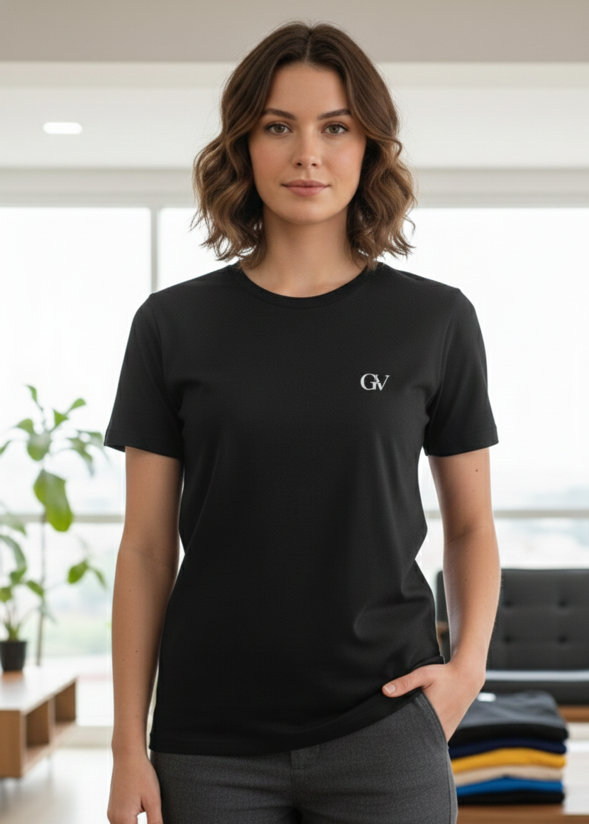 REGULAR FIT PLAIN T-SHIRT WITH LOGO