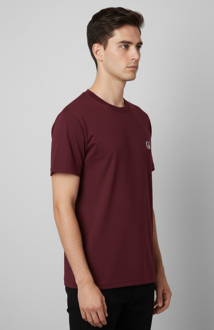 REGULAR FIT PLAIN T-SHIRT WITH LOGO
