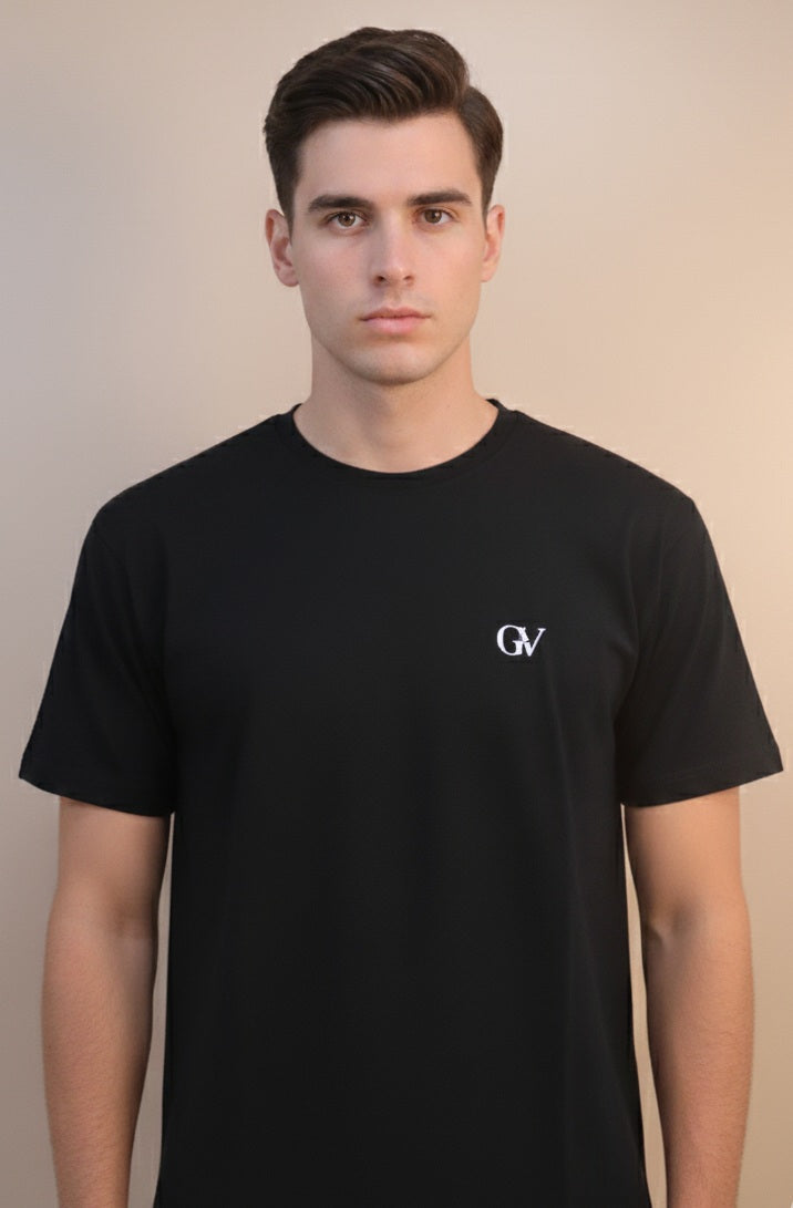 REGULAR FIT PLAIN T-SHIRT WITH LOGO
