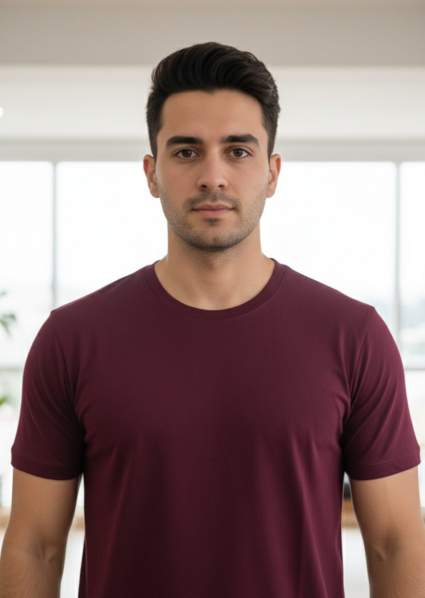 REGULAR FIT PLAIN T-SHIRT