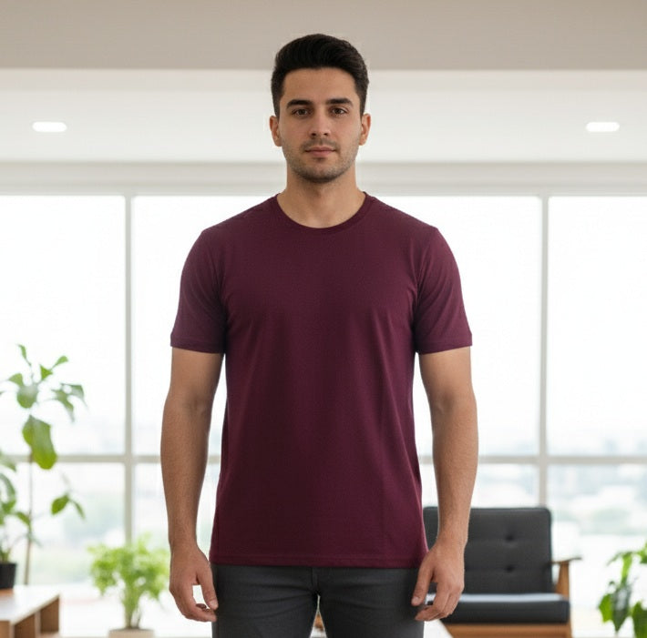 REGULAR FIT PLAIN T-SHIRT